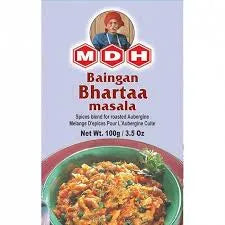 MDH Bisingan Bharta masala spice mix packaging on a white background