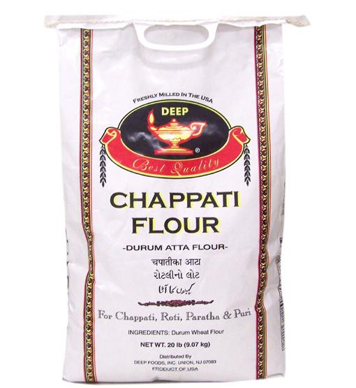 Bag of Deep Chappati Flour on a white background