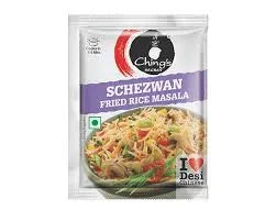 Schezwan Fried Rice Masala packet with a white background