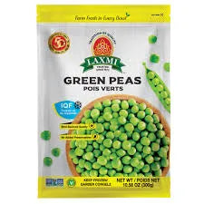 Jamaican brand green peas packaging with a bowl of peas on a white background