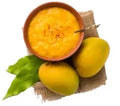 HB Kesar Mango Pulp 850gm – Sweet & Rich Mango Flavor