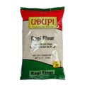 Bag of Udupi Ragi Flour with red, green, and yellow packaging on a white background