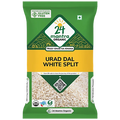 24 Mantra Organic Urad Dal White Split packaging on a white background
