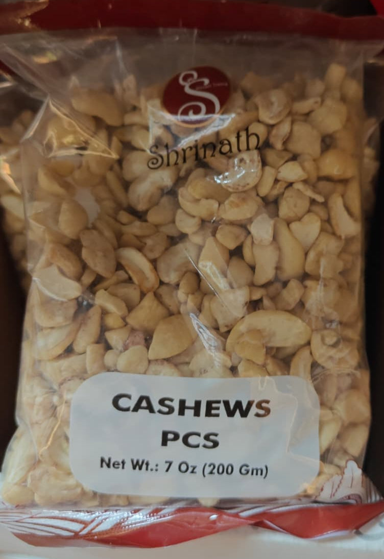 Packaged cashews with a visible brand label on a store shelf.