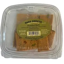 Packaged food item with a label on a clear background