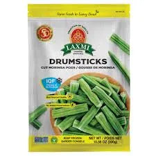 Packaged drumsticks with a brand logo on a white background