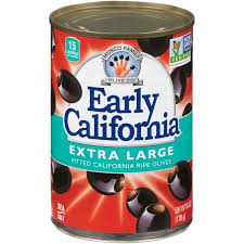 Early California, Ripe Pitted, Extra-Large Black Olives, 6 oz