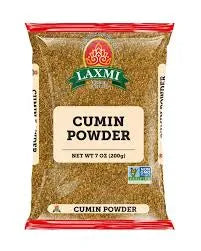 Bag of Laxmi Cumin Powder with red and white label