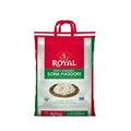 Bag of Royal Sona Masoori rice on a white background